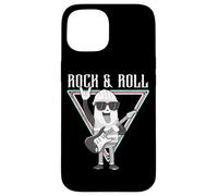 Rock & Roll Musicista Carattere Divertimento Custodia per iPhone 15
