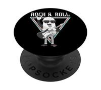 Rock & Roll Musicista Carattere Divertimento PopSockets PopGrip Adesivo