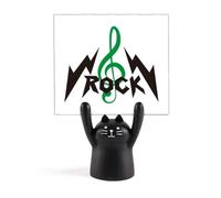 Rock Roll - Supporto per appunti a forma di gatto nero