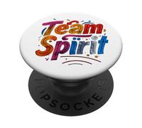 Rock & Roll Your Healthy Life Style Team Spirit Rainbow PopSockets PopGrip Adesivo