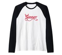 Rock Sinner - Corna da Diavolo e Coda, Orgoglio ateo Maglia con Maniche Raglan