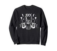Rock Star Divertente Rock N Roll Corna a Mano Felpa