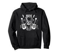 Rock Star Divertente Rock N Roll Corna a Mano Felpa con Cappuccio