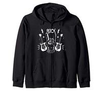 Rock Star Divertente Rock N Roll Corna a Mano Felpa con Cappuccio