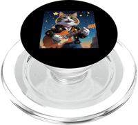 Rock Star - Gatto che suona la chitarra a dondolo, per uomini, donne, bambini PopSockets PopGrip per MagSafe
