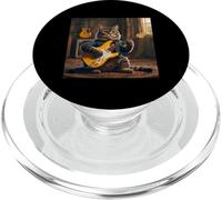 Rock Star - Gatto che suona la chitarra rock and roll, unisex, bambini PopSockets PopGrip per MagSafe