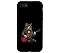 Rock Star - Gatto che suona la chitarra, rock e folk, per uomini, donne, bambini Custodia per iPhone SE (2020) / 7 / 8