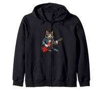 Rock Star - Gatto che suona la chitarra, rock e folk, per uomini, donne, bambini Felpa con Cappuccio