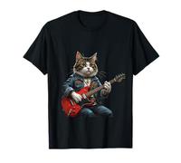 Rock Star - Gatto che suona la chitarra, rock e folk, per uomini, donne, bambini Maglietta