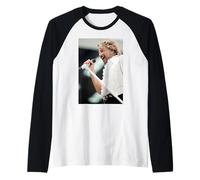 Rock Star Rod Stewart dei Volti A Villa Park 1995 Maglia con Maniche Raglan