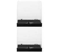 Rock Storage & Display Case per minerali, set da 3 pezzi con base nera (6,8 × 6,8 × 6,8 cm), 2 pezzi, ideale per conservare ed esporre campioni minerali, custodia e vetrina, 3 pezzi base nera