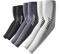 ROCK TAKIN Manicotti per braccia con protezione solare UV, per uomini e donne, UPF 50+, rinfrescanti per coprire le braccia, coperture sportive a compressione, Large