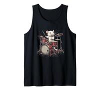 Rock the Stage con questo White Rat and Drums Canotta