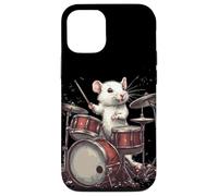 Rock the Stage con questo White Rat and Drums Custodia per iPhone 12/12 Pro