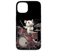 Rock the Stage con questo White Rat and Drums Custodia per iPhone 13