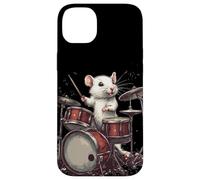 Rock the Stage con questo White Rat and Drums Custodia per iPhone 14 Plus
