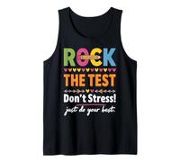 Rock The Test Dont Stress Motivational School Citazione Canotta