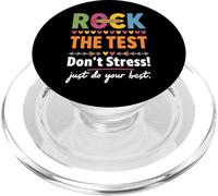 Rock The Test Dont Stress Motivational School Citazione PopSockets PopGrip per MagSafe