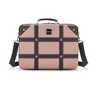 Rock Vanity Vanity - Vanity Case Vintage Hard Shell - Approvato bagaglio a mano, tracolla rimovibile e tracolla per valigia, cerniere bloccabili - 29,5 x 37 x 19 cm, 1,3 kg, rosa, 29.5 x 37 x19cm