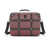 Rock Vanity Vanity - Vanity Case Vintage Hard Shell - Approvato bagaglio a mano, tracolla rimovibile e tracolla per valigia, cerniere bloccabili - 29,5 x 37 x 19 cm, 1,3 kg, Borgogna, 37 x 19 x 29.5
