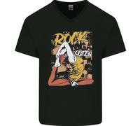 Rock Yoga Queen Maglietta In Cotone A V Per Uomo