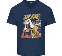 Rock Yoga Queen Maglietta In Cotone A V Per Uomo