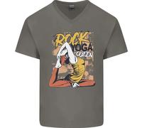 Rock Yoga Queen Maglietta In Cotone A V Per Uomo