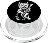 Rock Yorkie che suona la chitarra Divertente Yorkshire PopSockets PopGrip per MagSafe