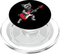 Rock Yorkie che suona la chitarra Divertente Yorkshire PopSockets PopGrip per MagSafe