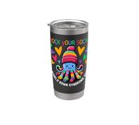 Rock Your Socks Down Syndrome Awareness Day Octopus WDSD Bicchiere termico in acciaio inox doppia parete