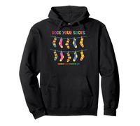 Rock Your Socks World Down Syndrome Awareness Day Kids Felpa con Cappuccio