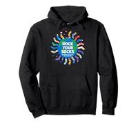 Rock Your Socks World Down Syndrome Awareness Day Kids Felpa con Cappuccio