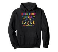 Rock Your Socks World Down Syndrome Awareness Day Kids Felpa con Cappuccio