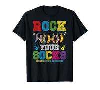 Rock Your Socks World Down Syndrome Awareness Day Kids Maglietta