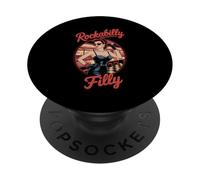Rockabilly Filly Retro Diner Stile Vintage PopSockets PopGrip Adesivo
