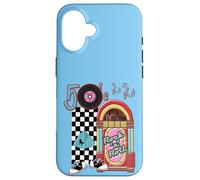 Rockabilly Let's Go To The Hop - Jukebox classico anni '50, colore: Blu Custodia per iPhone 16
