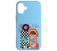 Rockabilly Let's Go To The Hop - Jukebox classico anni '50, colore: Blu Custodia per iPhone 16 Plus