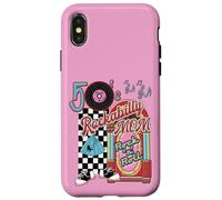Rockabilly Mom Lets Go To The Hop 1950 Retro Jukebox Custodia per iPhone X/XS