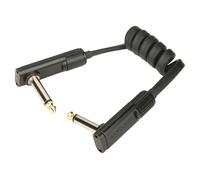 RockBoard Black Coiled Series Flat Patch Cable - 30 cm / 11 13/16"