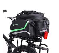 ROCKBROS Borsa Bici Posteriore Estendibile, Borse Portapacchi per Biciclette MTB, Grande Capacità 10L-35L Multifunzione, Impermeabile Copertura Antipioggia in Regalo, Accessori Bici