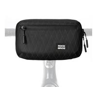 ROCKBROS Borsa da Manubrio per Bici, Borsello Anteriore per Bicicletta, Capacità 2,1L, con Tracolla Regolabili Stabilità, Installazione Facile, Borsa per Bici da Strada, MTB, Scooter, Nero