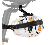 ROCKBROS Borsa da Sella Piccola Carina per Bicicletta, Borsa Sottosella Idrorepellente Rigida MTB, Bici da corsa, Vintage, Gravel, Uso Quotidiano Logo Riflettente Ultra Leggero, Graffiti Bianchi