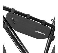 ROCKBROS Borsa da telaio per bicicletta impermeabile borse da ciclismo anteriore top tubo MTB bici da strada portatile universale riflettente con fissaggio cinghia rimovibile capacità 3L nero