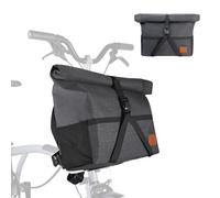 ROCKBROS Borsa Manubrio per Bici Brompton, Accessori Bicicletta, Borsa Bici Pieghevole con Adattatore per Brompton, Sistema di Espansione a Roll-Top, 8L/10L, Nero