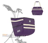 ROCKBROS Borsa Manubrio per Bici Brompton, Cestino Bicicletta Anteriore per Bici Pieghevole Resistente All'Acqua, 16L Grande Capacità per Ciclismo, Viaggiare, Il Pendolarismo Quotidiano, Viola