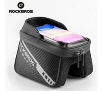 ROCKBROS borsa per bici da ciclismo borsa per tubo superiore MTB antipioggia telaio per bicicletta testa anteriore telefono cellulare borsa per Touch Screen borsa laterale accessori bici