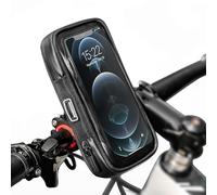 ROCKBROS Borsa Porta Telefono Impermeabile per Bici MTB, Borsa da Manubrio per Bicicletta, Borsa Portacellulare con Tracolla Staccabile Rotazione 270° Touch Screen per Smartphone 4.7-6 pollici