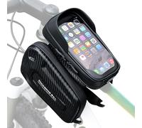 ROCKBROS Borsa Telaio Bici, Porta Telefono Bici Impermeabile con Touch Screen Sensibile, 1.3 L Borsa Doppia, EVA, Resistente Alla Pressione, Adatto per MTB, Gravel, Ciclismo, Bicicletta da Strada
