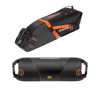ROCKBROS Borse Bici Impermeabile, Set Diversi di Borsa Manubrio e Borsa Telaio, per Bicicletta MTB, Grande Capacità, Accessori Bici