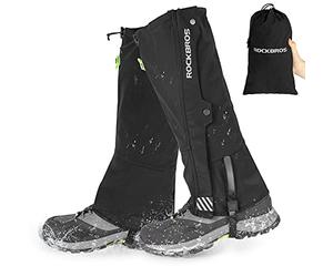ROCKBROS Ghette Impermeabili Calde Outdoor da Sci, Attrezzatura da Sci, Gambali Antipioggia Anti-neve per Escursionismo, Trekking, Correre, Alpinismo, Arrampicata Anti-fango Invernale unisex S-3XL